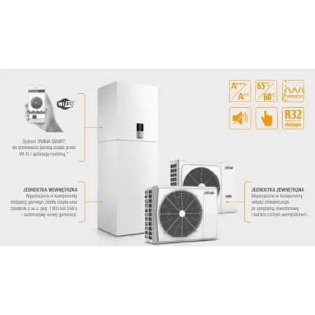 Pompa ciepła FERROLI 6KW CWU 190L ALL IN ONE 0XHC6RWA