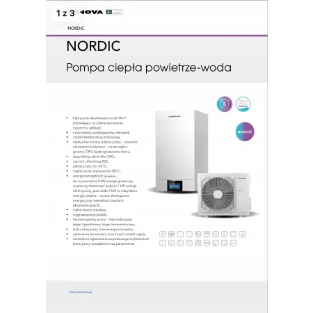 Pompa ciepła INNOVA NORDIC SPLIT 10KW 1 FAZA IGZAW10SNO-1 IGZAW10SNI-1